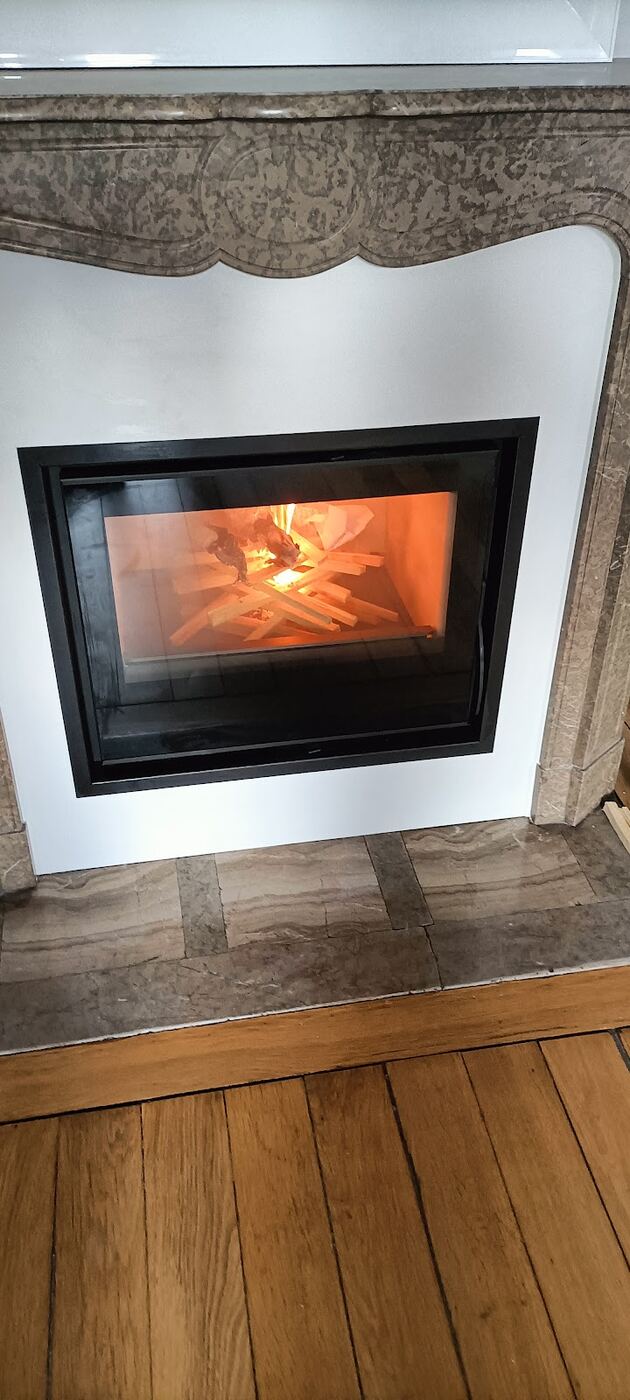 Cheminée design contemporaine